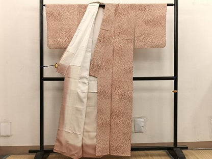 平和屋着物■上質な小紋 草葉文 正絹 逸品 BAAX1430mz
