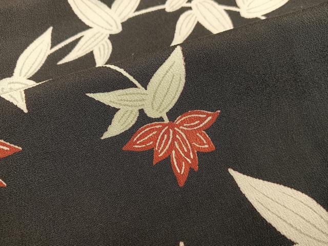 平和屋着物▽上質な小紋　単衣　草葉文　暈し染め　正絹　逸品　AABF6436jh 平和屋着物▽江戸小紋 単衣 立涌文様 正絹 逸品 AABB1436jh : 平和屋