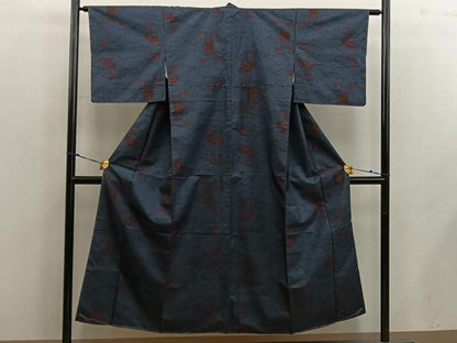平和屋着物■本場大島紬　7マルキ　雲重ね鼓文　正絹　逸品　未使用　BAAX1447mz
