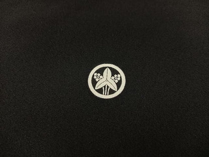 平和屋着物■豪華黒留袖　扇面牡丹花文　金彩　正絹　逸品　BAAX1482mz