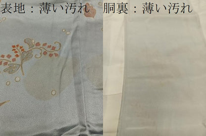 平和屋着物■訪問着 刺繍 草花文 金彩 正絹 逸品 BAAX1489mz