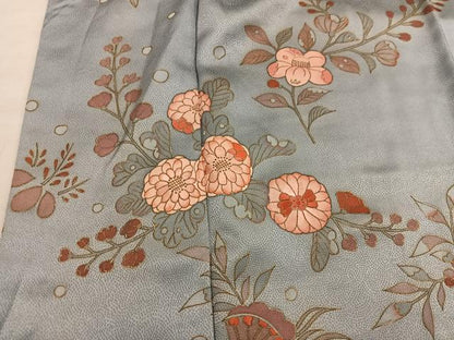 平和屋着物■訪問着 刺繍 草花文 金彩 正絹 逸品 BAAX1489mz