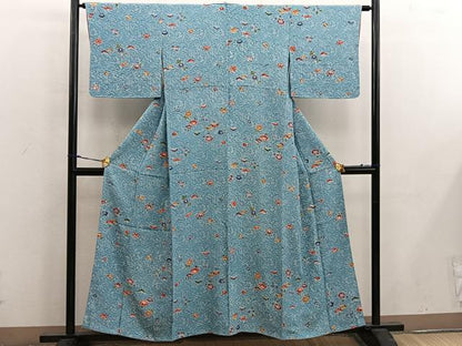 平和屋着物■上質な小紋 椿花文 正絹 逸品 BAAX1497mz