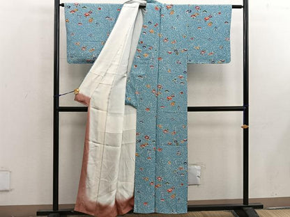 平和屋着物■上質な小紋 椿花文 正絹 逸品 BAAX1497mz