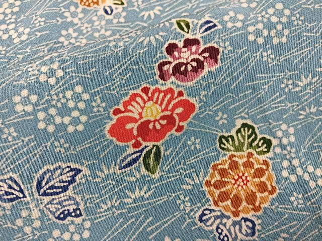 平和屋着物■上質な小紋 椿花文 正絹 逸品 BAAX1497mz
