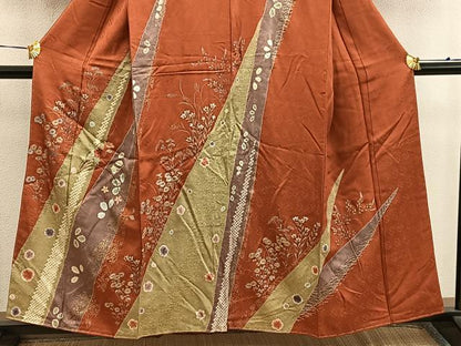 平和屋着物■訪問着 刺繍 枝花文 金彩 正絹 逸品 BAAX1498mz