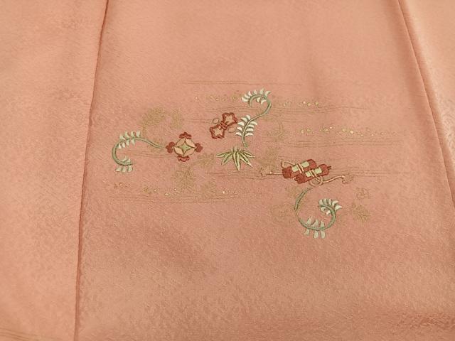 平和屋着物■訪問着 刺繍 唐草文 金彩 正絹 逸品 BAAX1501mz