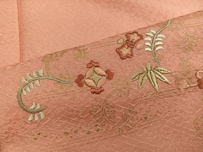 平和屋着物■訪問着 刺繍 唐草文 金彩 正絹 逸品 BAAX1501mz