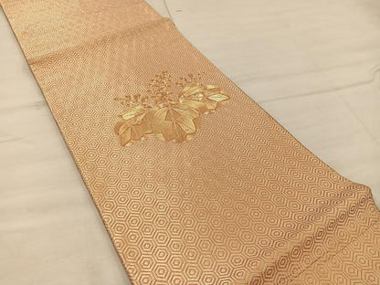 平和屋着物◎佐賀錦　太鼓柄袋帯　総刺繍　駒刺繍　桐　正絹　逸品　BAAX1542mz