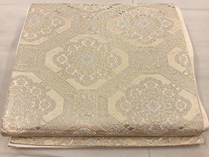 平和屋着物◎六通柄袋帯　蜀江花文　金糸　やまとオリジナル　正絹　逸品　BAAX1555mz