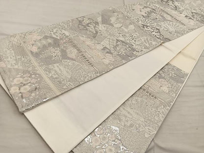 平和屋着物◎六通柄袋帯　平安の調べ　九百プラチナ二重箔　正絹　逸品　BAAX1592mz
