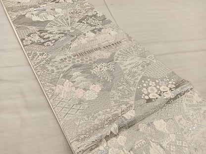 平和屋着物◎六通柄袋帯　平安の調べ　九百プラチナ二重箔　正絹　逸品　BAAX1592mz