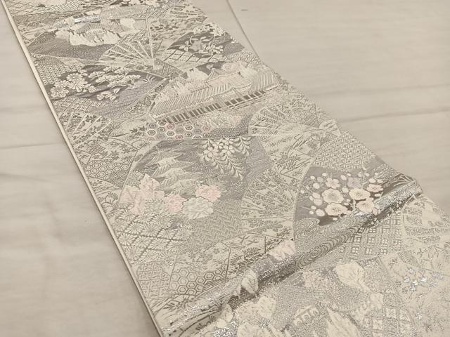 平和屋着物◎六通柄袋帯　平安の調べ　九百プラチナ二重箔　正絹　逸品　BAAX1592mz
