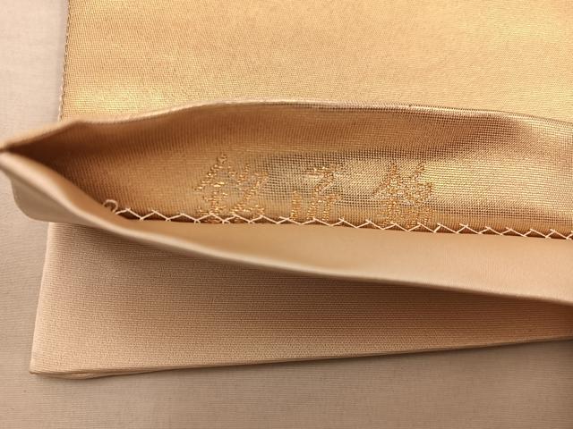 平和屋着物◎六通柄袋帯　銘匠錦　菱匠倉道長文　金糸　正絹　逸品　BAAX1598mz