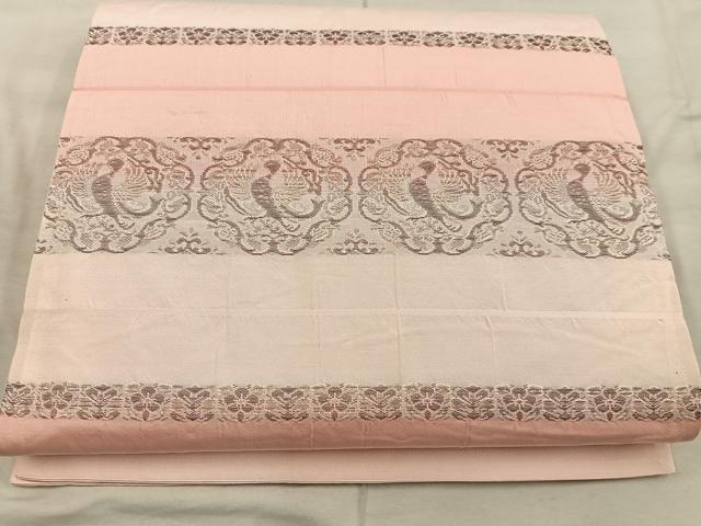 平和屋着物◎全通柄袋帯 鳳凰横段文 金糸 正絹 逸品 BAAX1599mz