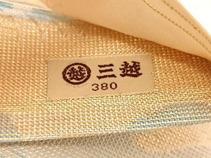 平和屋着物◎六通柄袋帯　雲取り文　金糸　三越扱い　正絹　逸品　BAAX1617qw