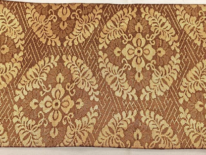 平和屋着物◎九寸名古屋帯　花丸文　金糸　正絹　逸品　BAAX1647qw