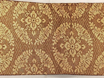 平和屋着物◎九寸名古屋帯　花丸文　金糸　正絹　逸品　BAAX1647qw