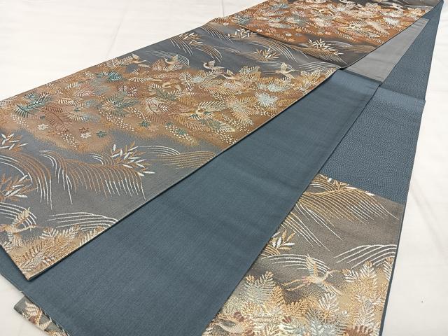 平和屋着物◎六通柄袋帯 唐織 花鳥文 金糸 引箔 鈴乃屋扱い 正絹 逸品 BAAX1685qw