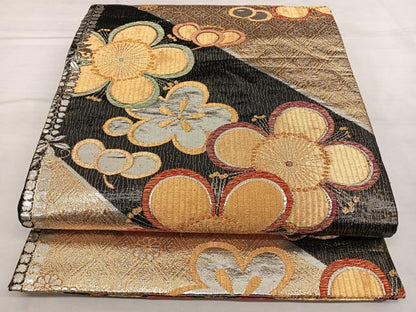 平和屋着物◎六通柄袋帯 唐織 舞花文 金銀糸 正絹 逸品 BAAX1687qw