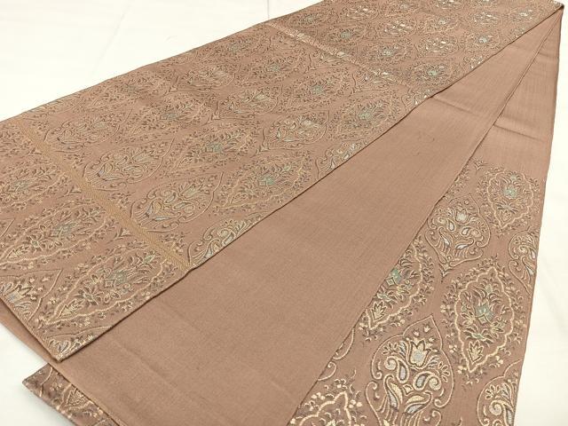 平和屋着物◎六通柄 本袋帯 花唐草文 金銀糸 正絹 逸品 BAAX1691qw