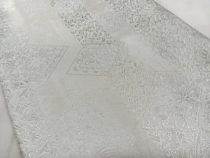 平和屋着物◎佐賀錦 六通柄袋帯 唐織 千寿 花菱文 銀糸 正絹 逸品 BAAX1695qw