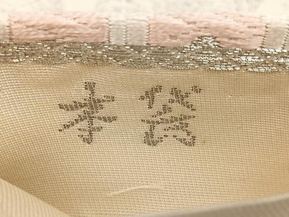 平和屋着物◎六通柄 本袋帯 唐織 純プラチナ箔 亀甲花文 正絹 逸品 BAAX1703qw