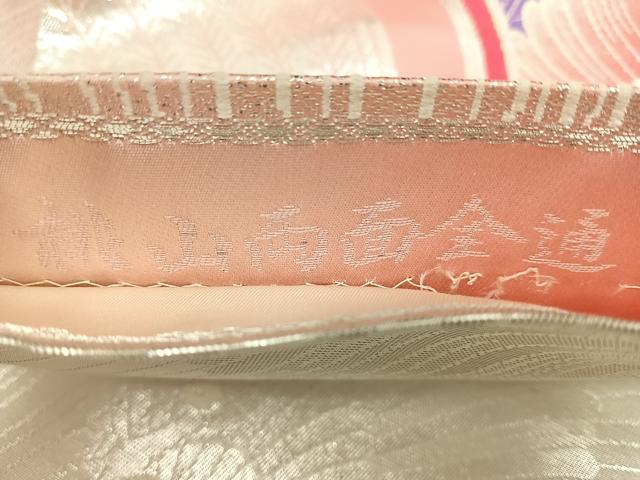 平和屋着物◎両面 全通柄袋帯 唐織 桃山 孔雀文 銀糸 正絹 逸品 BAAX1716qw