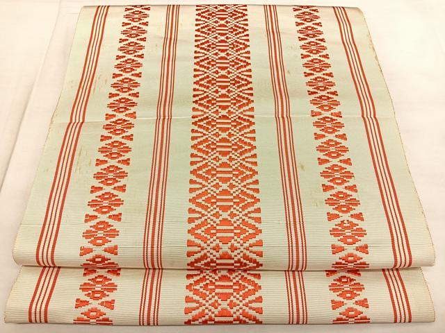 平和屋着物◎本場筑前博多織 八寸名古屋帯 献上 正絹 逸品 BAAX1724qw