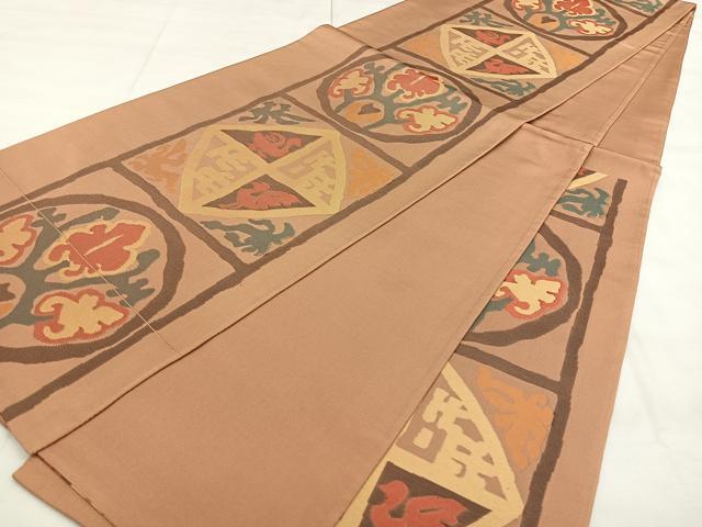 平和屋着物◎六通柄袋帯　花鳥間道　正絹　逸品　BAAX1768qw