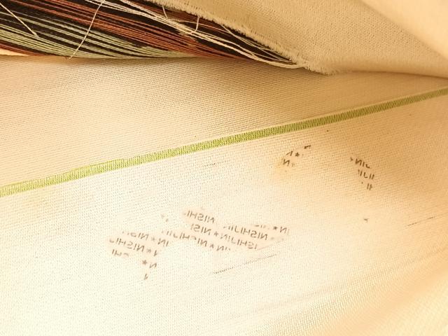 平和屋着物◎西陣 六通柄袋帯 唐織 渡船風景文 金糸 正絹 逸品 BAAX1804hv