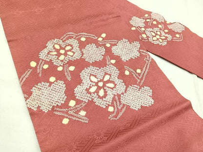 平和屋着物◎九寸名古屋帯 絞り 梅 正絹 逸品 BAAX1819hv