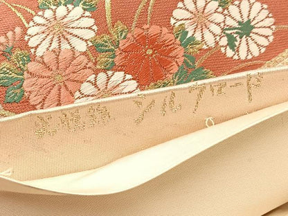 平和屋着物◎六通柄袋帯　唐織　光悦錦　シルクロード　鴛鴦流水花文　金糸　正絹　逸品　BAAX1833hv