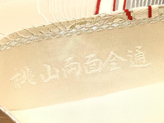 平和屋着物◎桃山両面　全通柄袋帯　唐織　飾花文　銀糸　正絹　逸品　BAAX1865hv