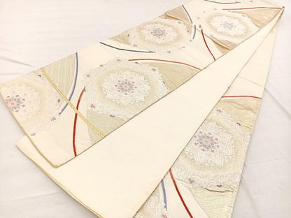 平和屋着物◎六通柄袋帯　唐織　宝相華　金銀糸　正絹　逸品　BAAX1882hv