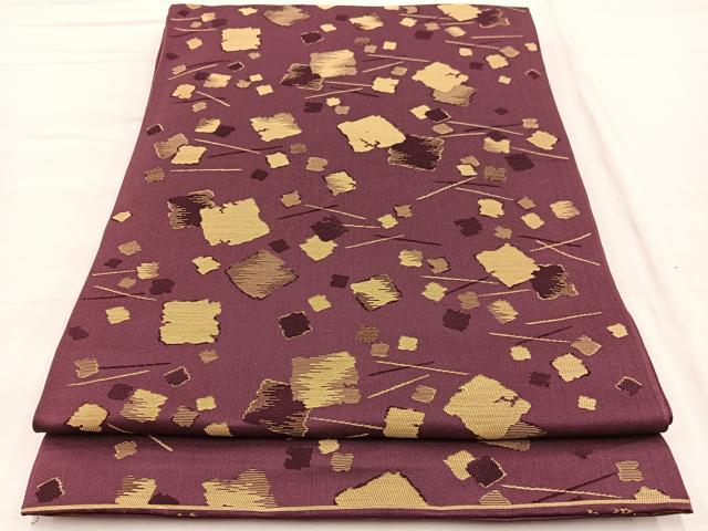 平和屋着物◎六通柄　本袋帯　あすか錦　破れ色紙　正絹　逸品　BAAX1886hv