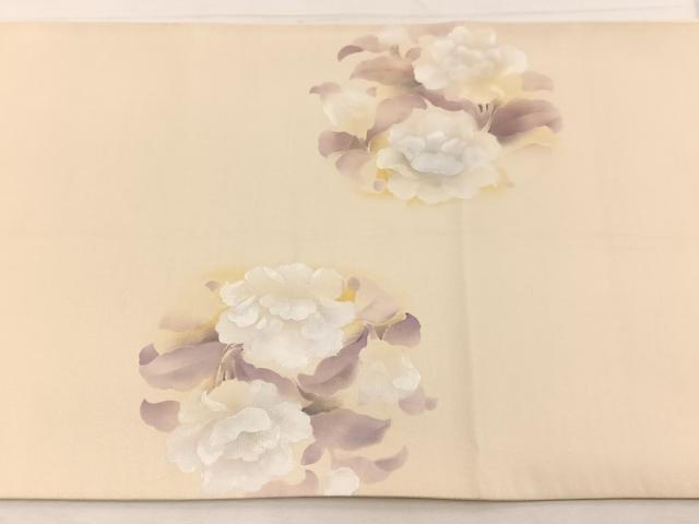 平和屋着物◎太鼓柄袋帯　手描き　牡丹　金彩　正絹　逸品　BAAX1906hv