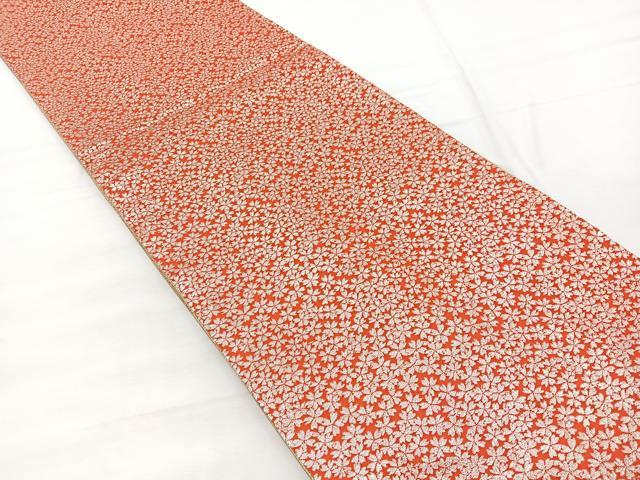 平和屋着物◎両面　全通柄袋帯　桜　銀糸　正絹　逸品　BAAX1952hv