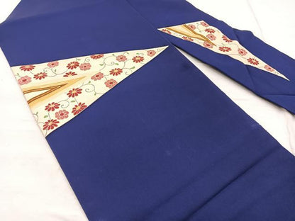 平和屋着物◎塩瀬 九寸名古屋帯 花唐草文 金彩 正絹 逸品 BAAX1975hv