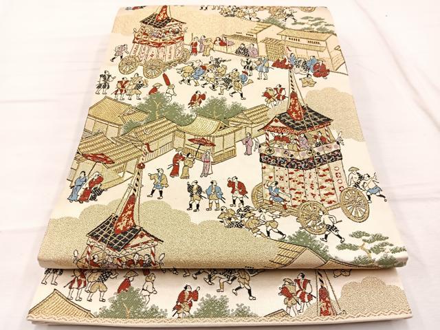 平和屋着物◎六通柄袋帯 唐織 祇園祭 金糸 正絹 逸品 BAAX2002hv