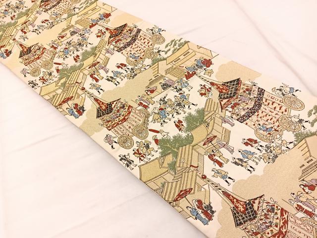 平和屋着物◎六通柄袋帯 唐織 祇園祭 金糸 正絹 逸品 BAAX2002hv
