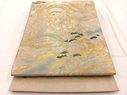 平和屋着物◎六通柄 本袋帯 唐織 浜松文 金銀糸 正絹 逸品 BAAX2004hv