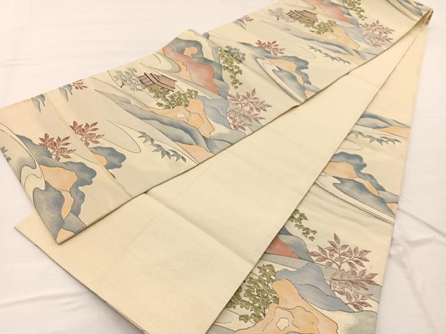平和屋着物◎六通柄袋帯 明綴蓬萊山 金糸 正絹 逸品 BAAX2006hv