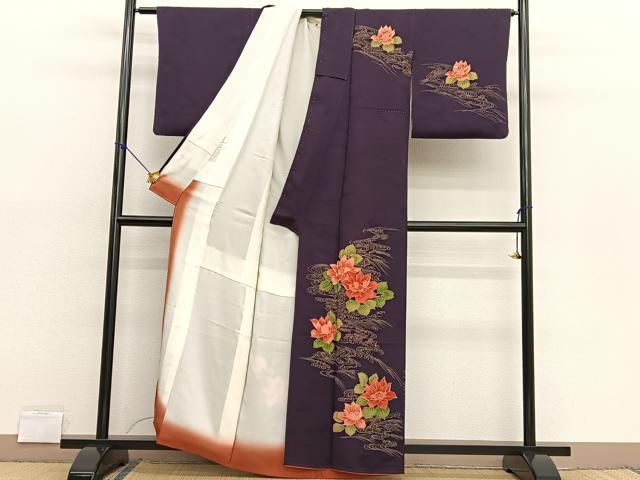 平和屋着物■訪問着 流水花文 金彩 正絹 逸品 BAAX2017hv