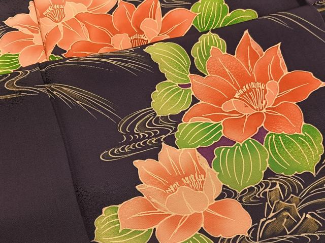 平和屋着物■訪問着 流水花文 金彩 正絹 逸品 BAAX2017hv