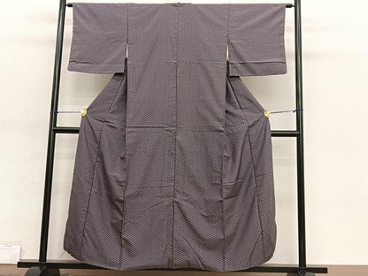 平和屋着物■上質なお召 麻の葉文様 正絹 逸品 BAAX2018hv