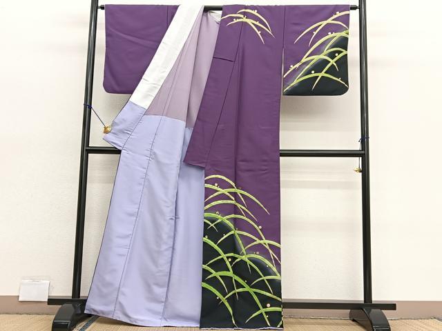 平和屋着物■訪問着 露芝文 暈し染め 金彩 胴抜き仕立て 洗える着物 BAAX2019hv