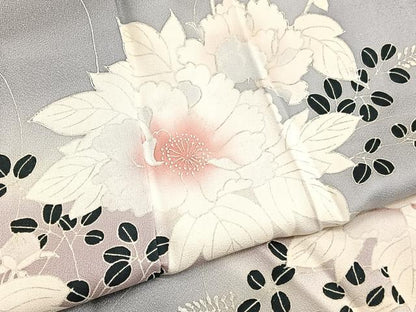 平和屋着物■訪問着 流水花文 暈し染め 正絹 逸品 BAAX2024hv