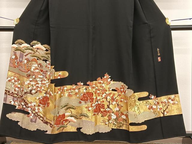 平和屋着物■豪華黒留袖　作家物　寿宝錦　金彩　正絹　逸品　BAAX2025hv