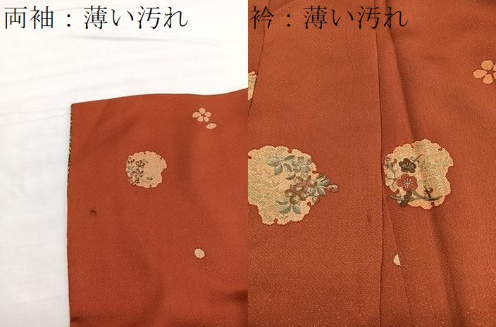 平和屋着物■訪問着 刺繍 雪輪花文 金彩 金通し地 正絹 逸品 BAAX2029hv